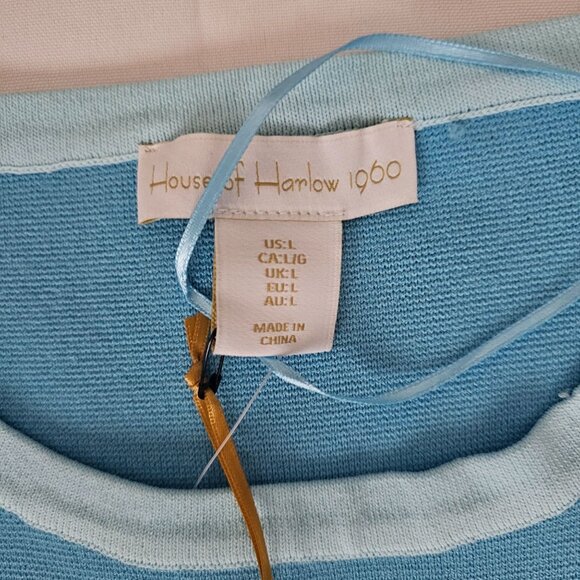 House Of Harlow 1960 Women's Blue Combo Crop Top And Skirt Set Size L/G NWT - Picture 5 of 15